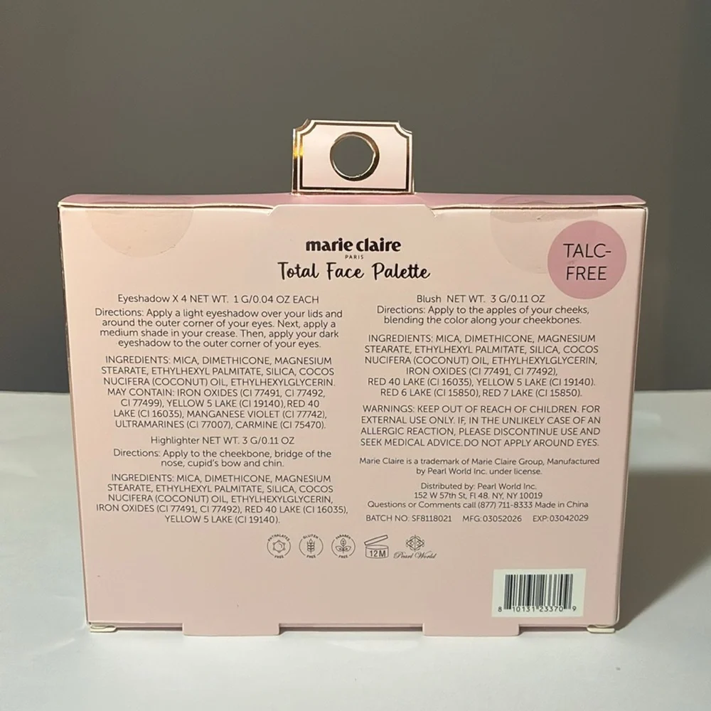🌿Marie Claire Paris Total Face Palette – Natural Charm